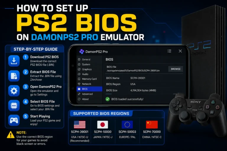 How to Set Up PS2 BIOS on DamonPS2 Pro Emulator